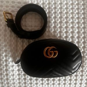 COPY - GucciBlack Gold Marmont Fanny Pack